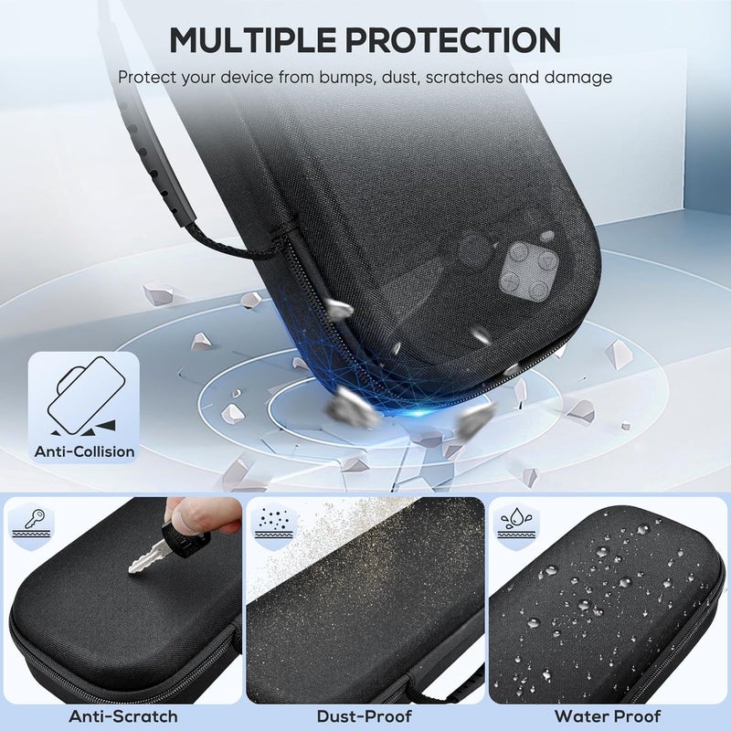 Kinwin 10 in 1 Accessories Bundle Compatible with PlayStation Portal, EVA Carrying Case for PS Portal with Silicone Protective Cover, 2 Pack Screen Protectors and 4 Thumb Grips for PS5 Portal Console - Image 2
